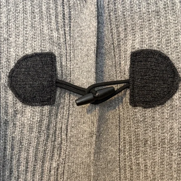Gray Knit Toggle Cardigan - Picture 4 of 5